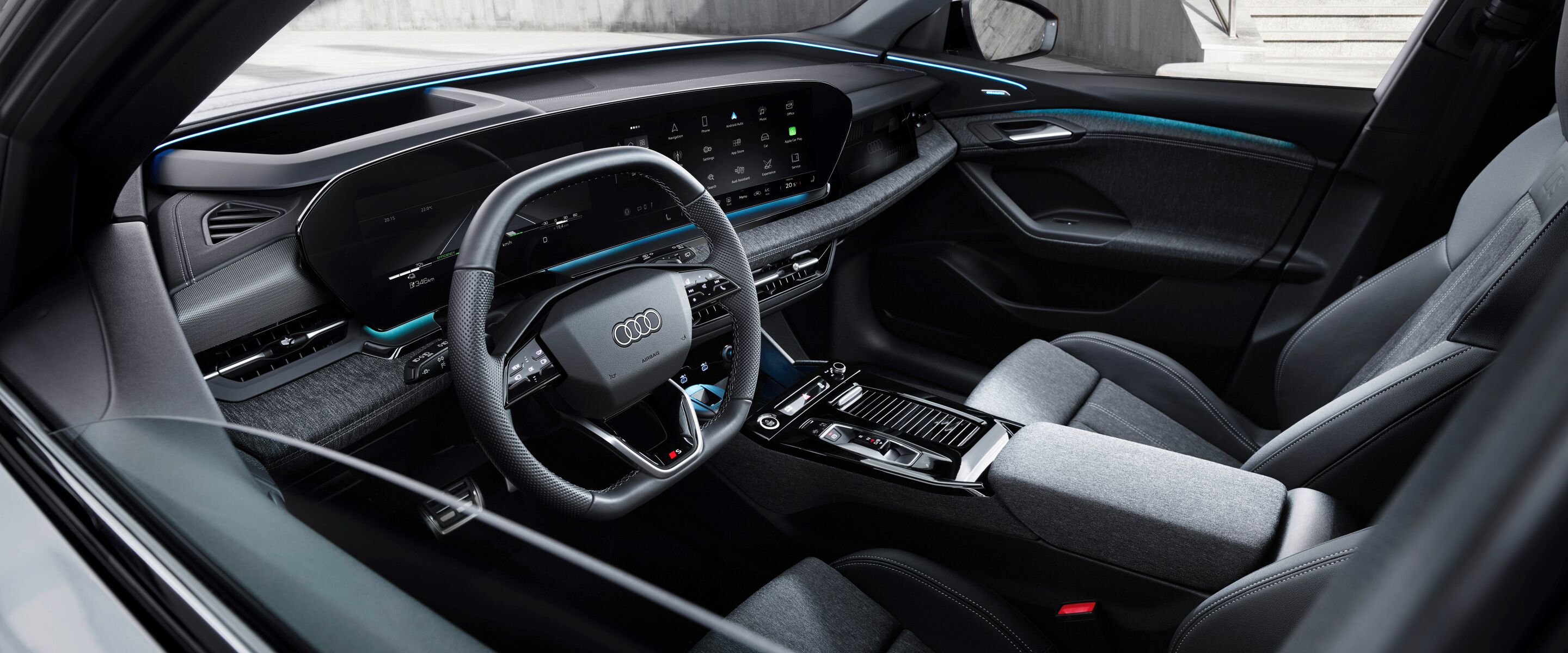 Het vernieuwde interieur van de Audi Q6 e-tron creëert een unieke beleving
